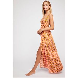 Free People siren wrap maxi dress